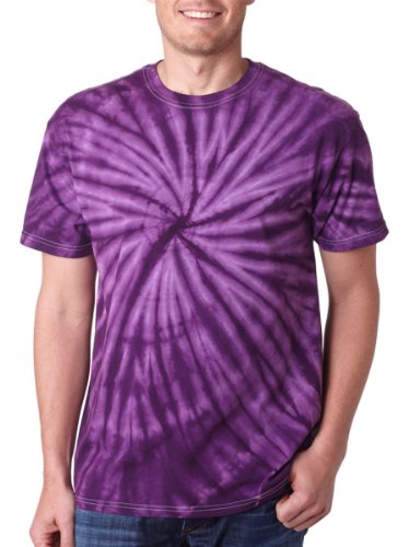 Adult one-color vat-dyed cyclone tee. (Purple) (Medium)