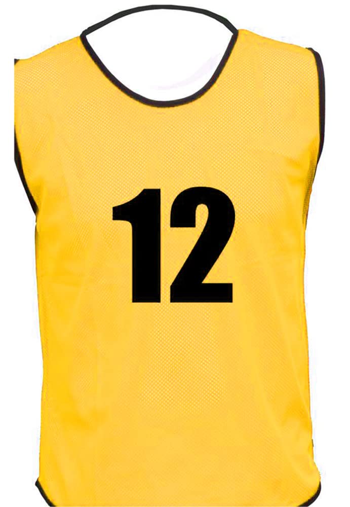 10 MESH BIBS FOOTBALL TRAINING SPORTS BIBS NUMBERED (2-11 OR number of your choice) Front/Back OR Front & Back (Amber (Front Only), Small Boys (U 8's))