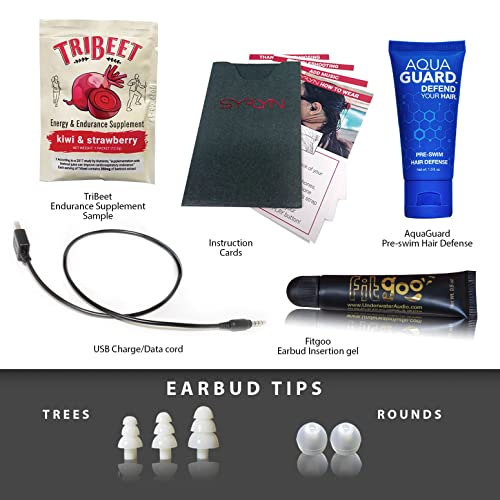 Waterproof 8 Gb Syryn Swimbuds Flip Bundle For Swimming With Music | Drag And Drop Mp3, Aac, M4A, Flac Using Pc Or Mac (No Apple Music, Spotify, Or Other Streaming Services) #TOP5