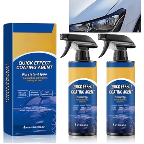 2PCS Advanced Car Quick-acting Coating Agent Spray, 3 in 1 Hochschutz-Auto-Beschichtungsspray, Multifunktionales Autos Kratzer Entferner, Sopami Quick Effect Coating Agent (120ml *2)