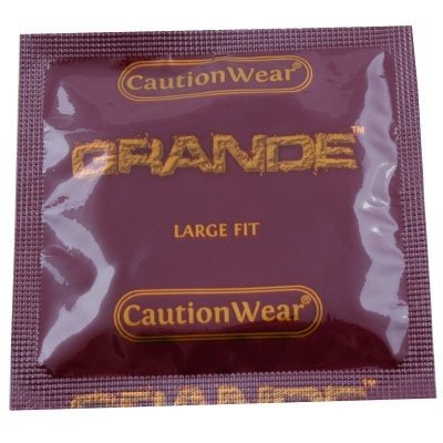Caution Wear Grande Lubricated: 100-Pack of Condoms