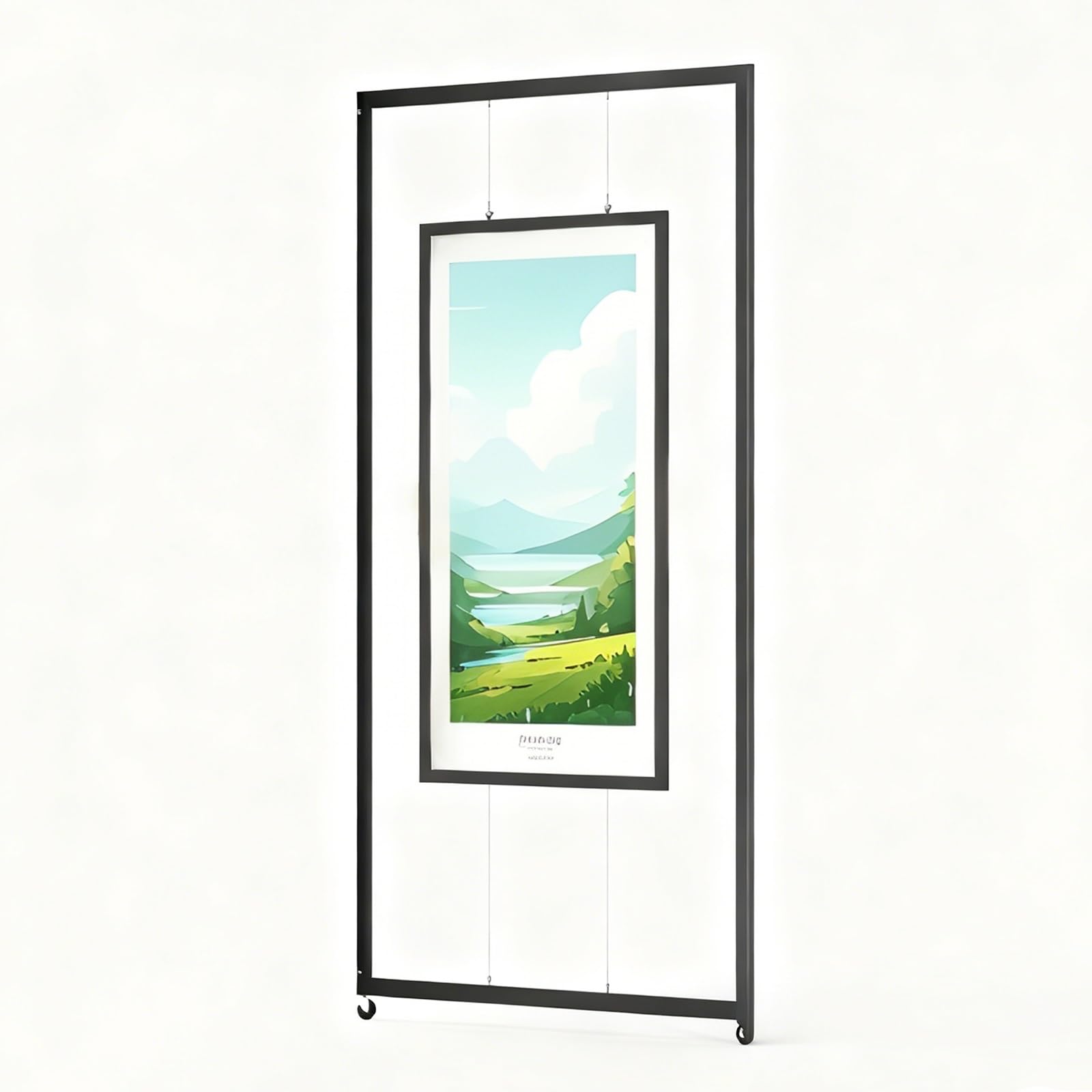 Caballete portátil para Artistas, Soporte Ajustable para exposiciones, fácil de Plegar, Color Negro, Ideal para Bodas y ferias de Arte. Soporte Ligero para Carteles,100 * 200cm/39.4 * 78.7in