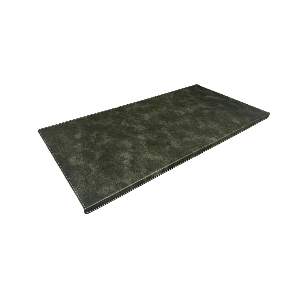 Non-Slip Leather Desk Mat with Edge Protector, Waterproof Office Desk Pad Extended Mouse Pad for Laptop/Computer Gaming Protector with Smooth Writing Surface (35x70cm,Dark Green)