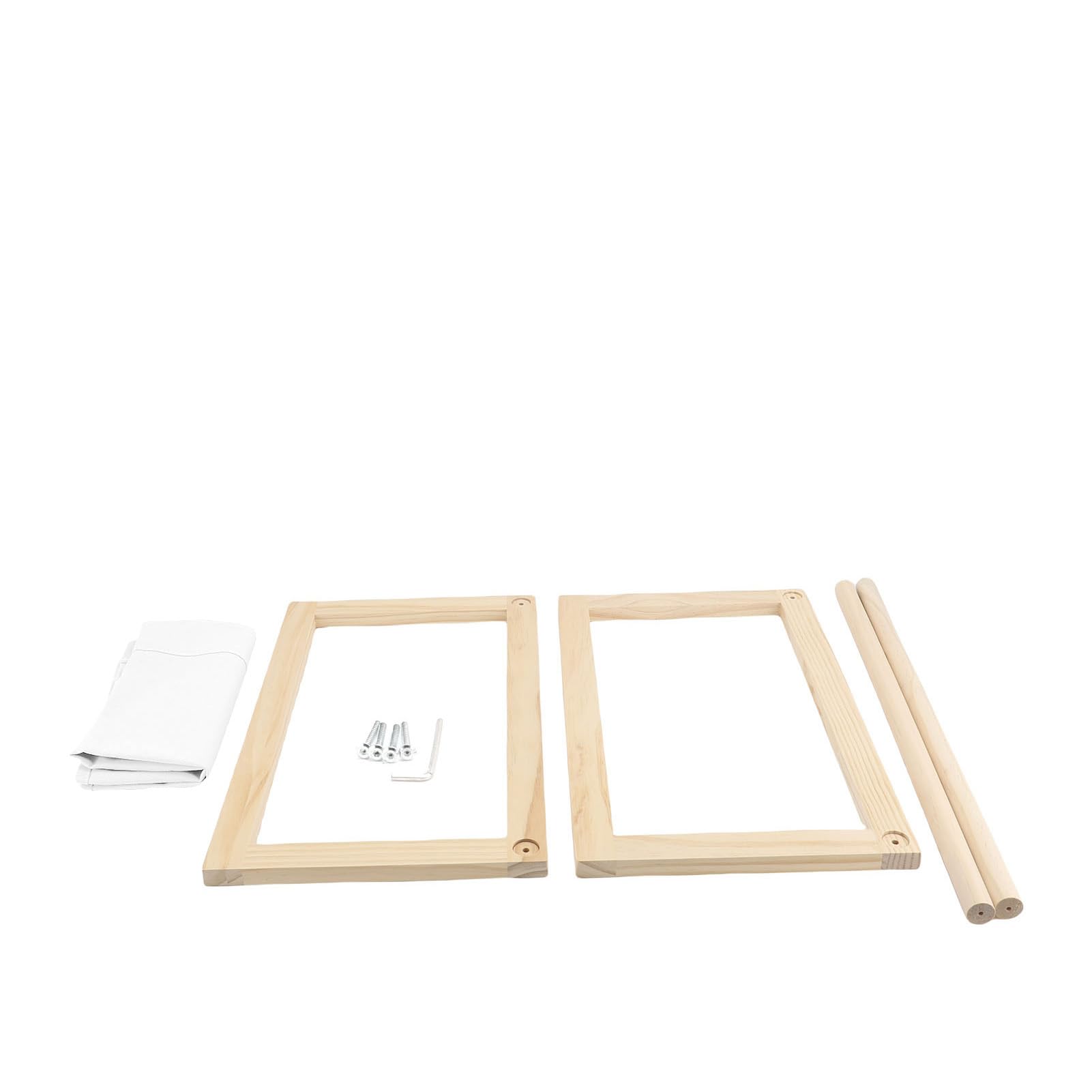 Hamac en bois pour chat et petit chien | Lit surélevé blanc 50x40x25 cm