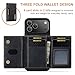 SZHAIYU M2 2 in 1 Detachable Wallet Phone Cases Compatible with iPhone 17 Pro Max Case with Card Holder Men 6.9'' Magnetic Leather Cover (Black, iPhone 17 Pro Max)