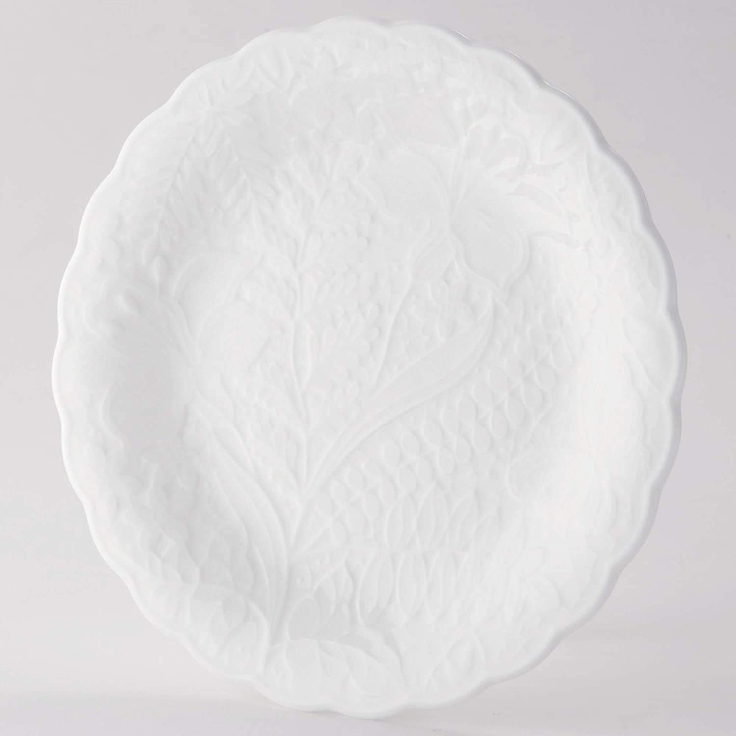 Narumi 51952-23177AZ Honiton Lace Plate and Plate Set, 6.7 inches (17 cm), White, Lace Pattern, Set of 5, Wedding Gift, Microwave Safe, Dishwasher Safe, Gift Box Included, Packaged