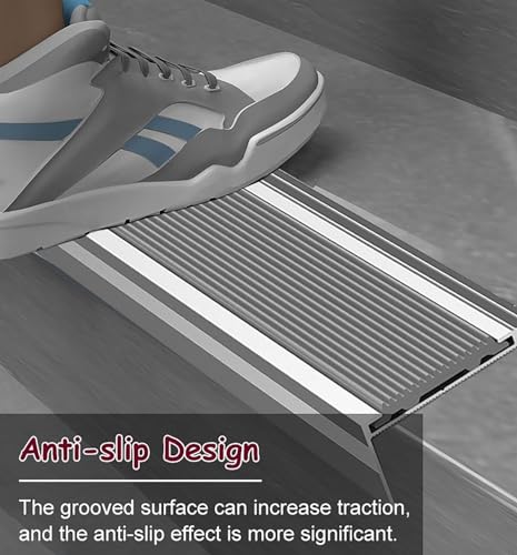 Protector de borde de aluminio para escaleras de exterior e interior en pack de 3 unidades duraderas 6