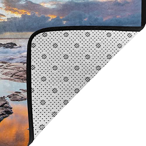 Tapis en flanelle coucher de soleil pour dortoir et salon cosy - 4