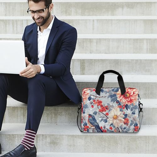 Maletín portátil para laptop 15.6 pulgadas con diseño de flores miniatura 3