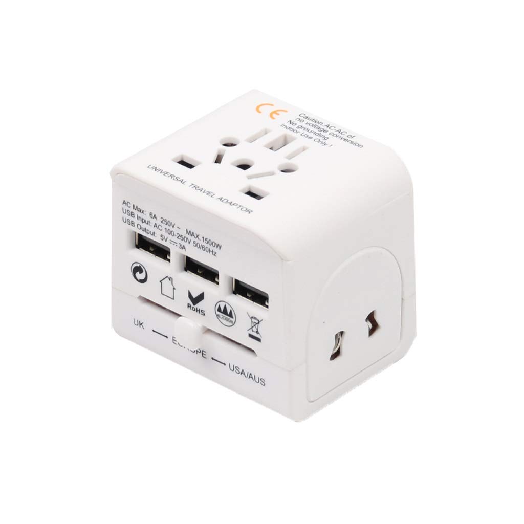 Międzynarodowa ładowarka energetyczna, Universal Worldwide Travel Adapter na 150 krajów (Color : C, Rozmiar : 5.4 * 5.7 * 6.1cm)