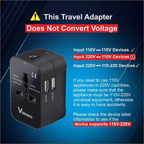 Veriro-Dual-USB-Universal-Travel-Adapter-International-All-in-One-Worldwide-Travel-Adapter-and-Phone-Wall-Charger-with-USB-Ports-Multi-Type-Power-Outlet-USB-21A100-250-Voltage-Travel-Charger