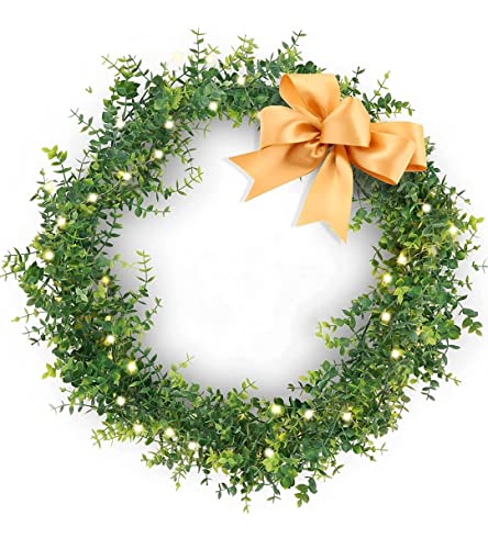 Image of VRB Dec Fake Vines Fake Ivy Leaves Artificial Ivy, Ivy Garland Greenery Vines for Bedroom Decor Aesthetic Silk Ivy Vines for Room Wall Home Decoration (Euclyptus Garland (Pack of 2 Pcs))