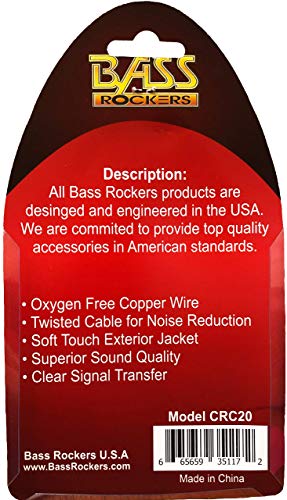 Câble audio RCA 100% cuivre sans oxygène OFC Bass Rockers 6m pour transfert optimal - 4