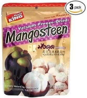 FruitKing - Vacuum Freeze Dried Mangosteen 30g. (Pack of 3) + Worldwide