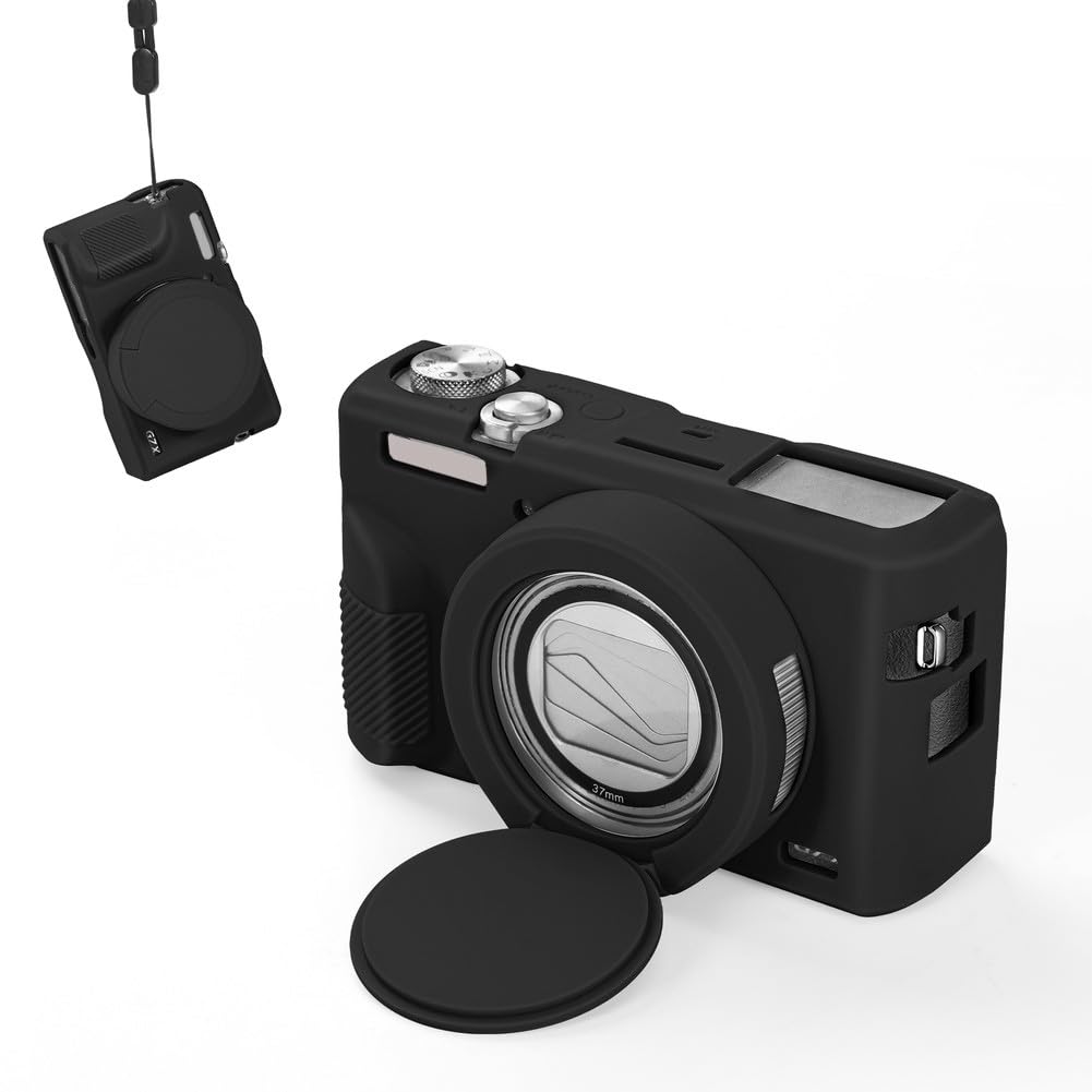 Funda de silicona para cámara Powershot G7 X para Mark III, funda protectora delgada con cubierta de lente, para diseño suave al tacto, antiarañazos, compatible con G7X III (rosa)