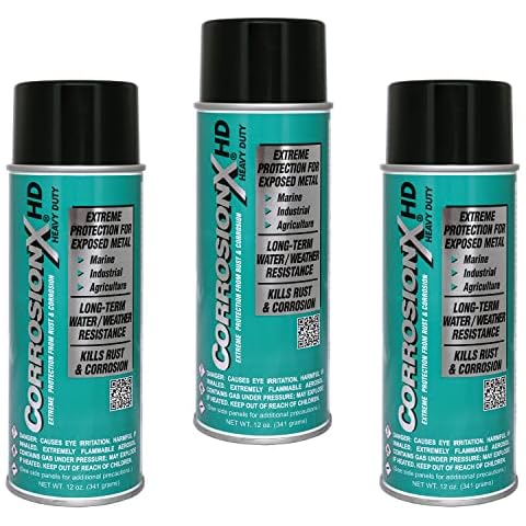 Corrosion Technologies CorrosionX HD Heavy Duty 90104 (3 Pack of 12 oz aerosol) – Thick Film Lubricant & Rust Preventive | Industrial Strength | Longest-Term Protection Against Weather & Saltwater Cover
