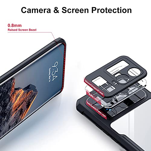 Image of Careflection Premium Hybrid Bumper Camera Protection Case for Mi 11 Ultra Transparent Black Hard Acrylic PC Back TPU Case with Oleophobic Anti Dust Coating Slim Cover
