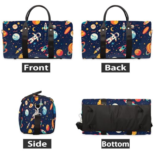 Travel Duffle Bag Galaxy Astrona Foldable Travel Bags for Men Women, 17 Inch Gym Bag Workout Bag Carry on Weekender Overnight Bag for Gym Travel2