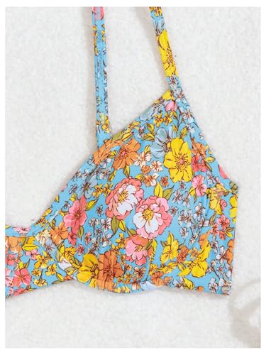 SOLY HUX Women's Floral Print Bikini Sets Underwire Tie Side Bathing Suits Two Piece Swimsuit3