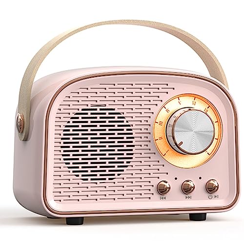 Lckiioy Retro-Mini-Bluetooth-Lautsprecher, Klassischer Musik-Player, Sound, Stereo-Subwoofer, Tragbare Dekorationslautsprecher, Zuhause C