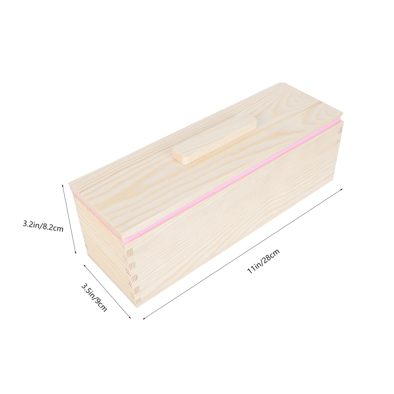 Alipis Moule à Pain Rectangulaire 1 Set en Bois avec Couvercle
