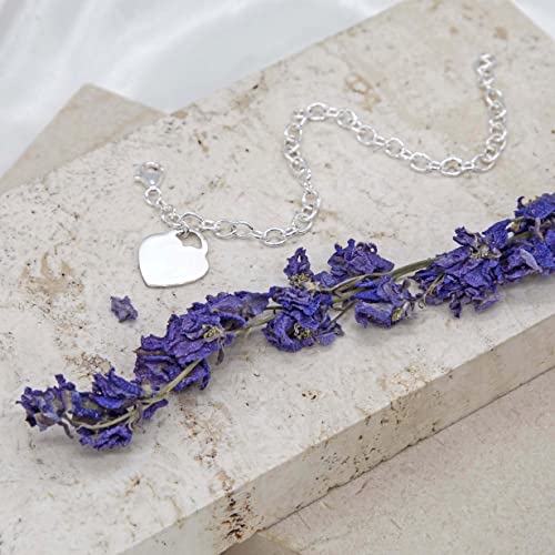 Tuscany Silver Women's Sterling Silver 16.8mm x 18.9mm Heart Charm Belcher Chain Bracelet of Length 19 cm/7.5''2