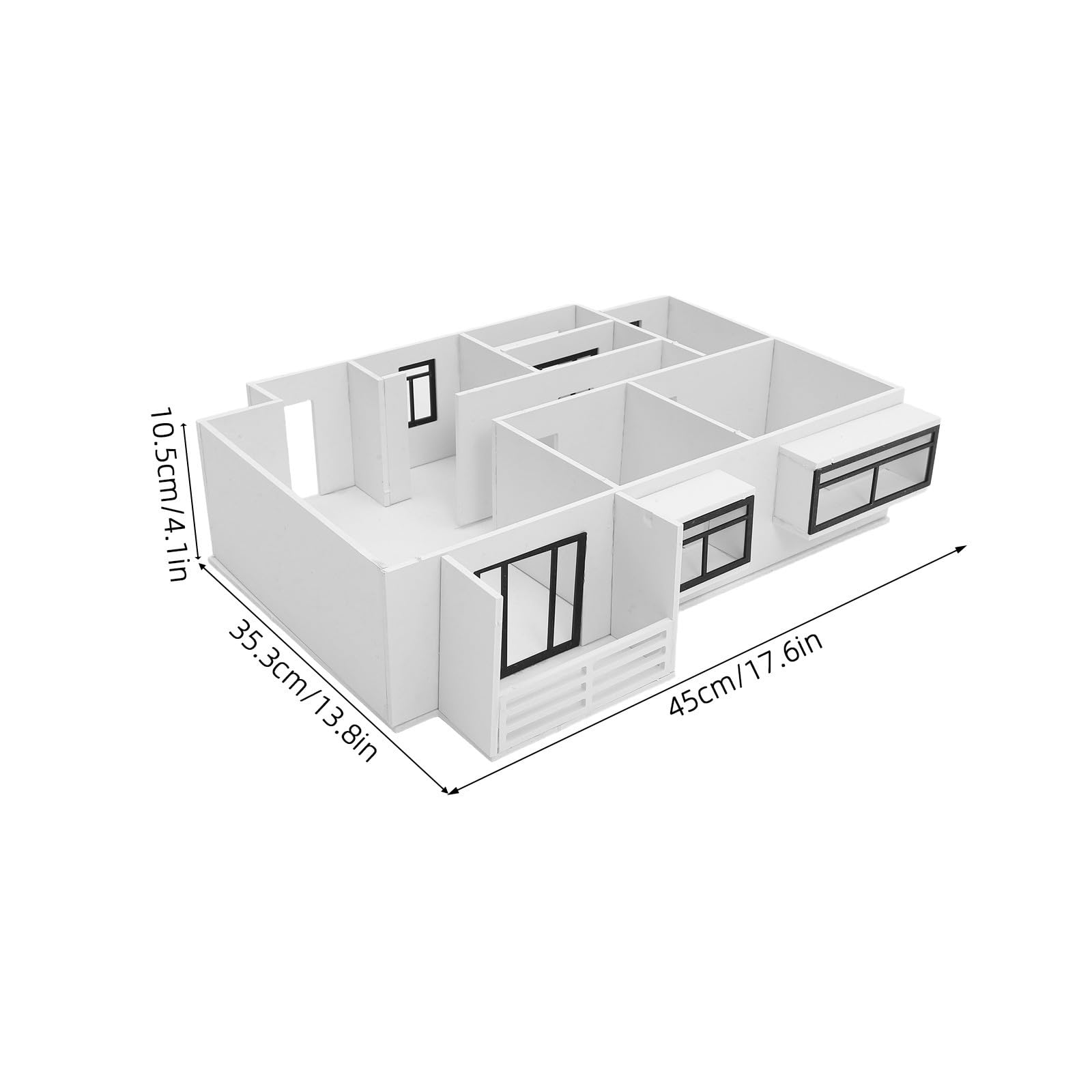 EXAOMBLE 1 Satz Selbstgemacht Wohnungsmodell im Maßstab 1:25 aus Pvc Expansionsplatte und Acryl Umfassendes Architekturmodellbausatz für Modellbau und Kreative Prozesse