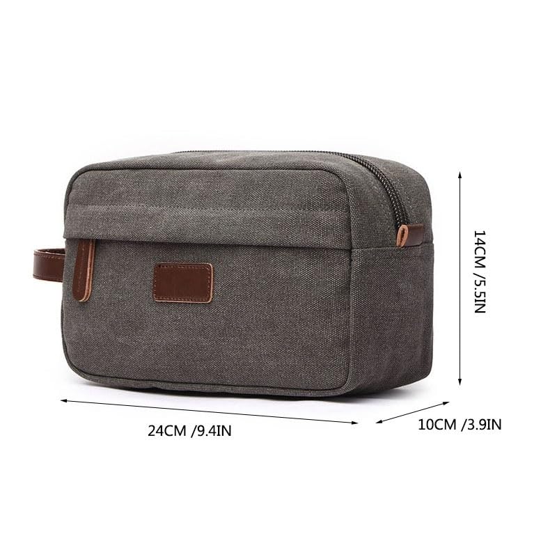 Borsa da Toilette da Uomo in Tela, Borsa da Viaggio per Articoli da Toilette da Donna, Cosmetici, Trucco, Prodotti di Bellezza, Kit da Viaggio Impermeabile, Organizer da Barba, BOR