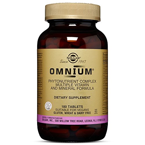 Solgar Omnium Phytonutrient Complex - 180 Vegan Tablets - Multivitamin and Mineral Supplement