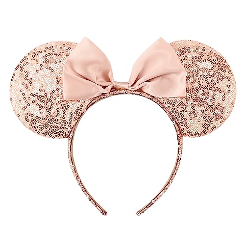DRESHOW Oreilles de Souris Arc Bandeaux Paillettes Décoration de Fête Cosplay Costume pour et Femmes