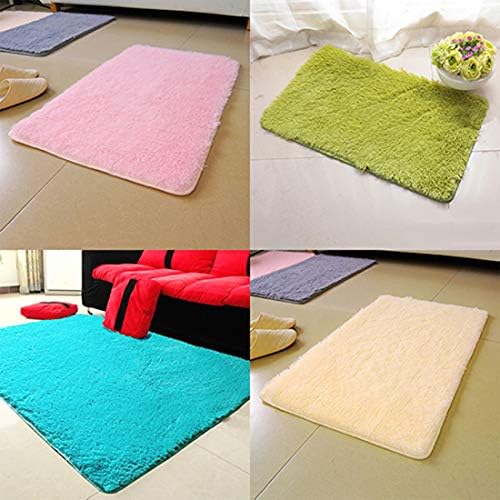 Miniatura 3 de Color caramelo suave antideslizante alfombra Flokati Shaggy alfombra sala dormitorio piso Mat Beige
