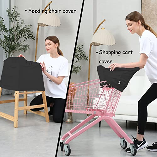 Image of Carseat Covers for Baby Breastfeeding - Multi use Car Seat Canopy Cover, Infant Stroller Canopy Cover for Boy and Girls (Black Print)
