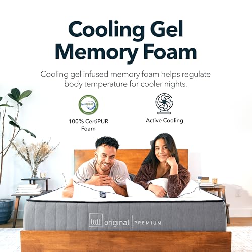 Lull Premium 12 Inch King Size Mattress | 5 Layer King Size Memory Foam Mattress with Cooling Gel Tech | Highest Density & Therapeutic Support with Individually Wrapped Springs | 365 Night Trial