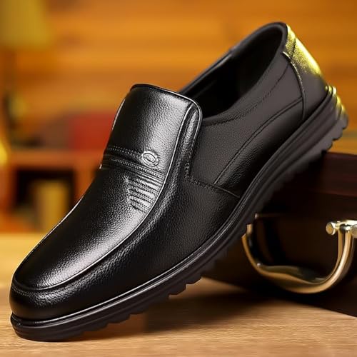 Classic Men’s Leather Oxfords Shoes Slip-On Patent Leather Formal Shoes for Weddings and Corporate Events2