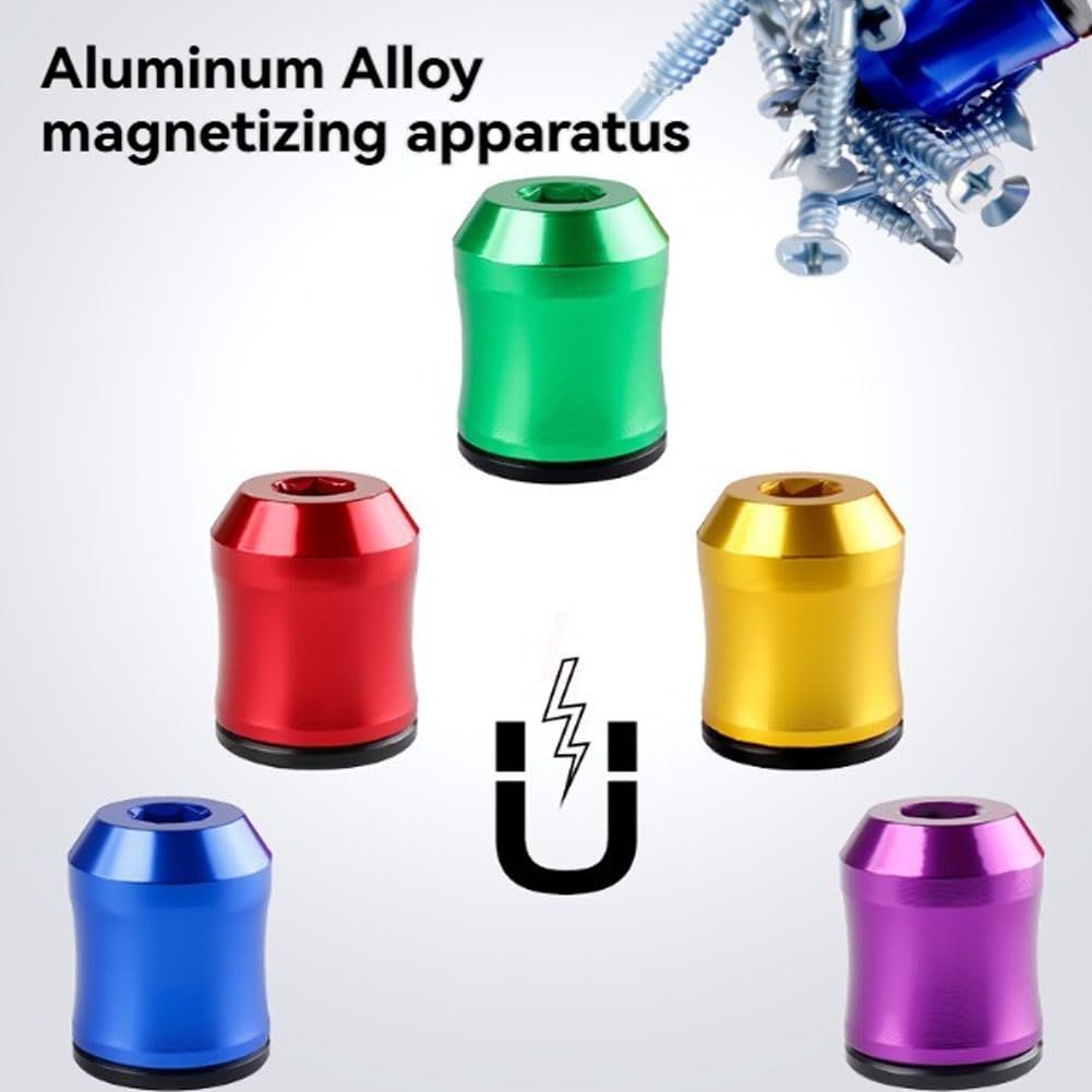 3/5 pcsMagnetizer & Demagnetizer Tool Set, 1/4" Hex Screwdriver Head Magnetizer Demagnetizer Tool, Premium Alloy Drill Accessories for Fastening & dIY Repair (5-A)