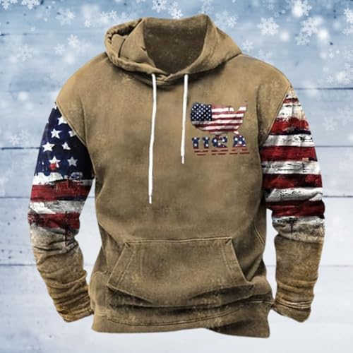 ZOCAVIA American Flag Hoodies for Men USA Graphic Hooded Sweatshirts Drawstring Western Ethnic Boys Pullover Tops4