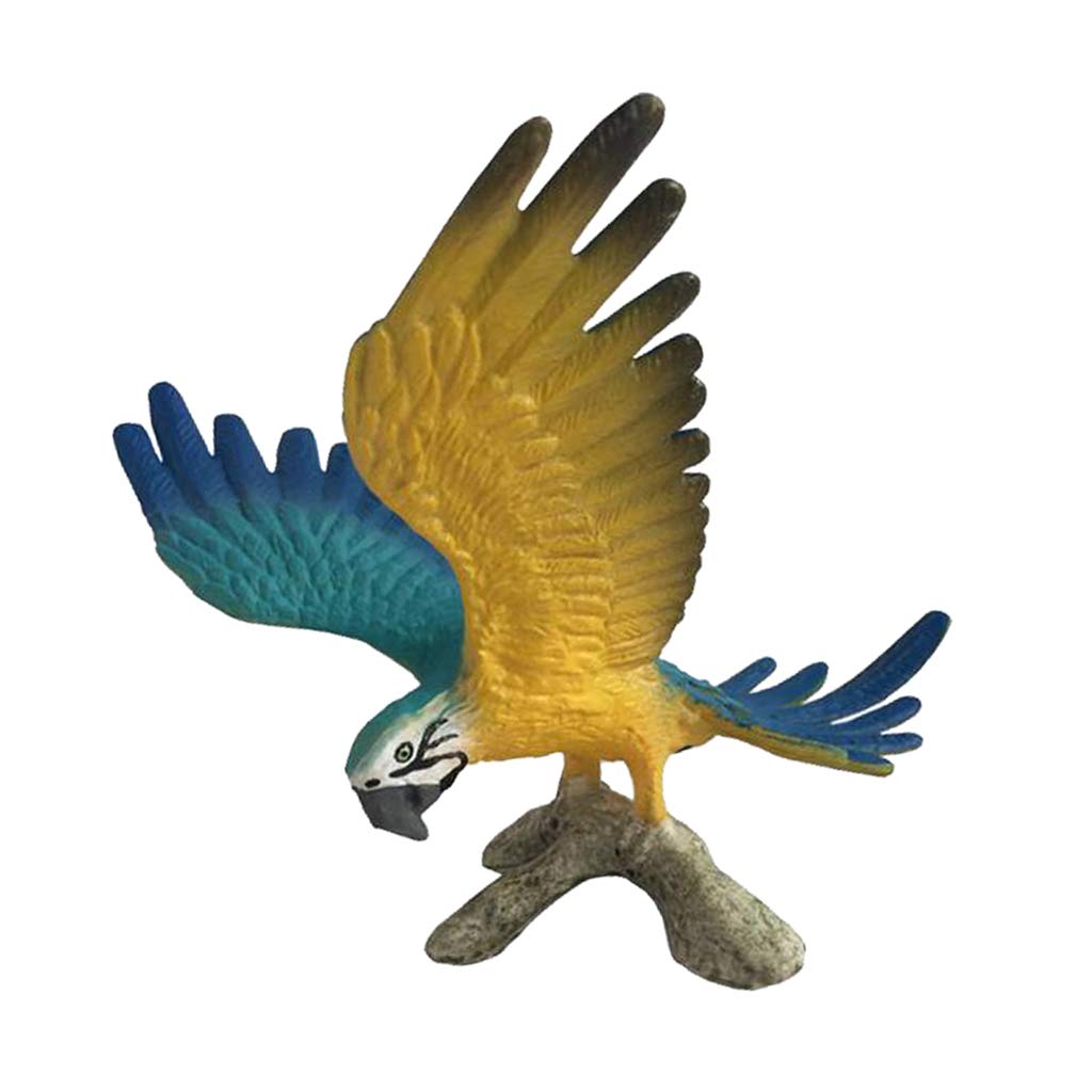 Courtieyeardceastea Miniature Animals Birds Model Figurine Statue Sculpture Toy Macaw
