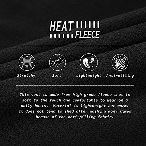 33,000ft Men's Fleece Vest, Lightweight Warm Zip Up Polar Vests Outerwear with Zipper Pockets, Sleeveless Jacket for Winter4