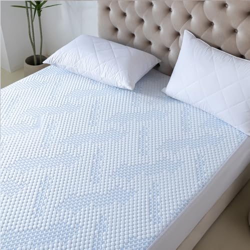 Image of Nano-Cooling Fiber Mattress Protector Full Size (54 inch x 75 inch) 100% Waterproof, Cooling Experience Unrivaled Comfort Perfect for Every Family