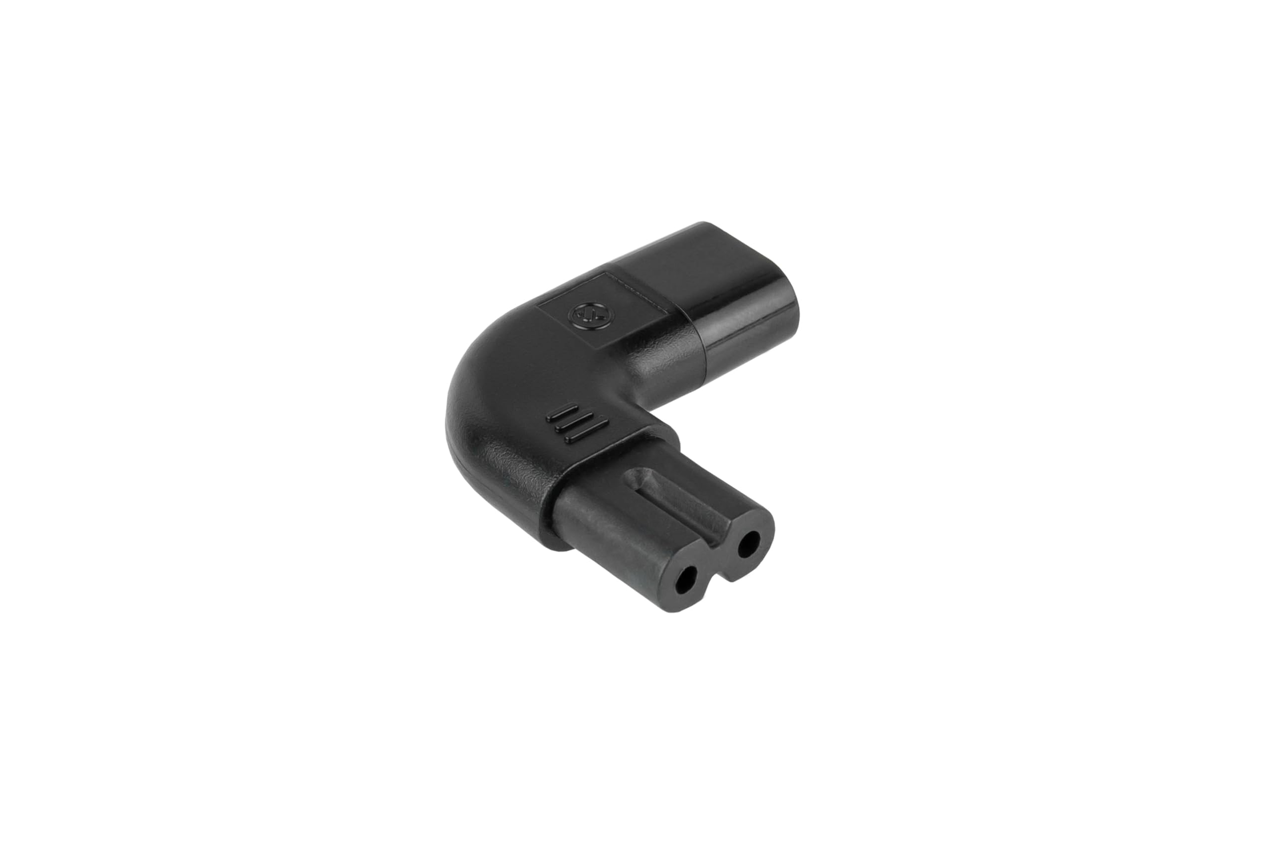 kabelmeister Adapter zasilania wtyczka C8 do C7/Euro 8 gniazdo, lewo/prawo, czarny