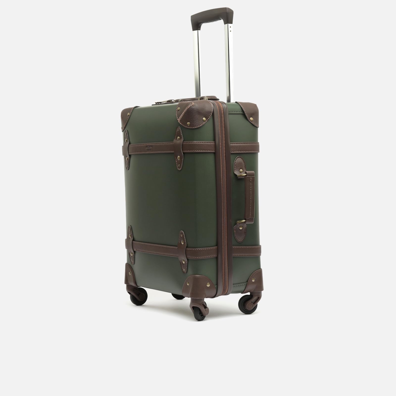 MISAKO Valigia in tessuto da Viaggio Vintage Verde Unisex – Bagaglio elegante morbido semirigido di 55 X 35 X 21 cm di 4 ruote