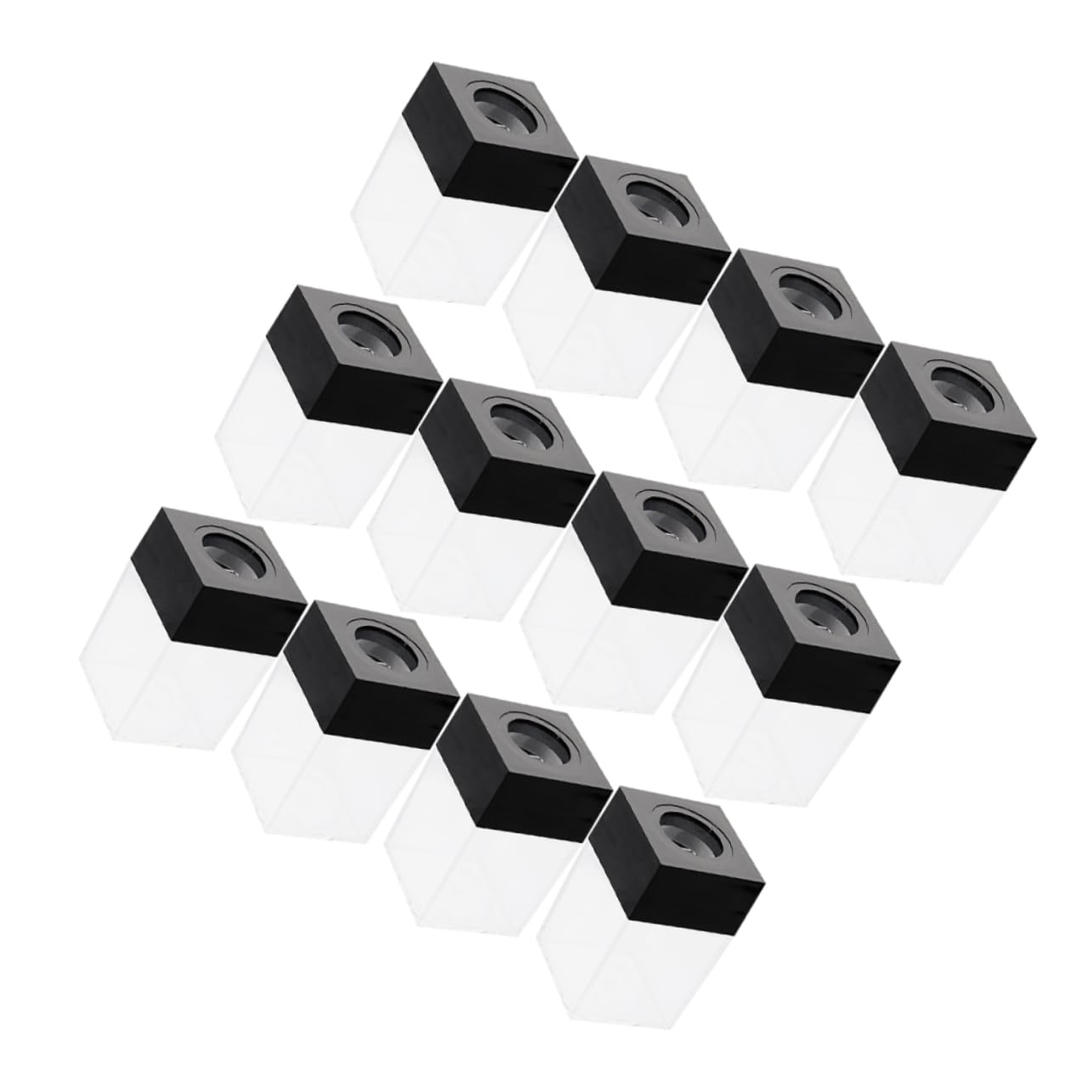 Gatuida 12 Piezas Caja de Clips Magnéticos Portátil Organizador para Escritorio Dispensador de Clips Magnéticos de Plástico Cuadrado para Oficina y Hogar Seguro