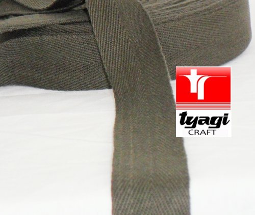 30mm Pure Cotton Tape Herringbone Webbing Strap Tent Upholestry Bags Edeging Bunting Wedding Craft Abyss Green 20 MTR Tyagi Craft