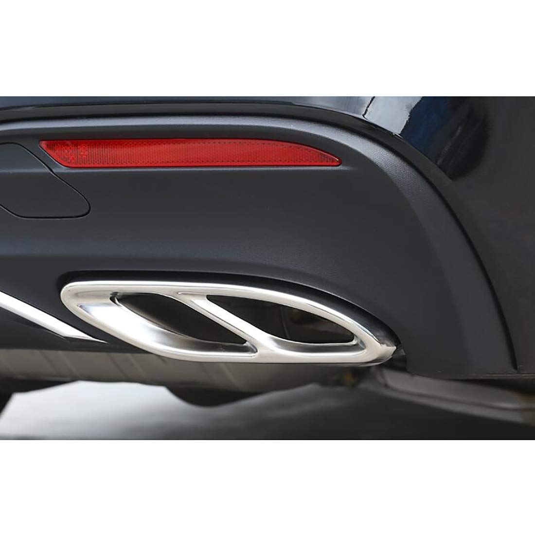 Embout D'échappement Couvercle Queue Tuyau Remplacement D'acier Inoxydable de Garniture D'embout D'échappement de Quad de Voiture Convient pour Mercedes‑Benz CLS W218 2012‑2017(Noir brillant Embout D'échappement Couvercle Queue Tuyau Remplacement D'acier Inoxydable de Garniture D'embout D'échappement de Quad de Voiture Convient pour Mercedes‑Benz CLS W218 2012‑2017(Noir brillant
