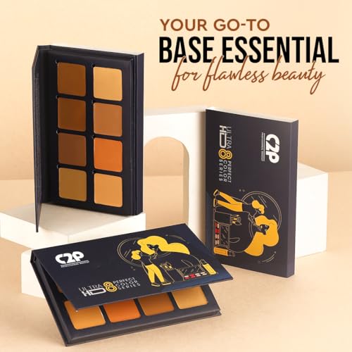 Image of C2P Pro 8 in 1 Perfect Blend Concealer, Contour & Foundation Palette for Face Makeup | Matte Finish, Waterproof & Long-Lasting | Long Lasting Coverage 13g