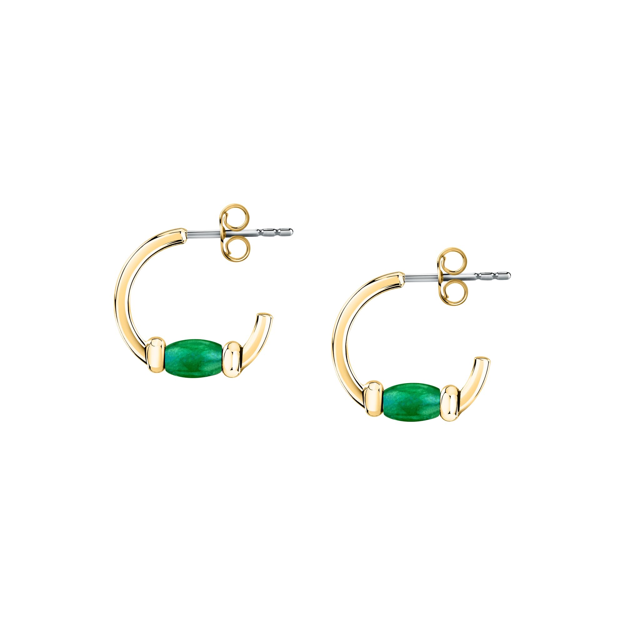 MORELLATO Orecchini circolari da donna in acciaio cerchio perline, collezione Summer Colors