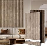 AKK-ART 2-Pack Wood Slat Wall Panel 47.2'x23.6' (15.5 sq ft)|Soundproof and Acoustic Wall Panels for Interior Decor|Wood Panels for Wall and Ceiling for Office,Home Theater & Living Room Walnut#4