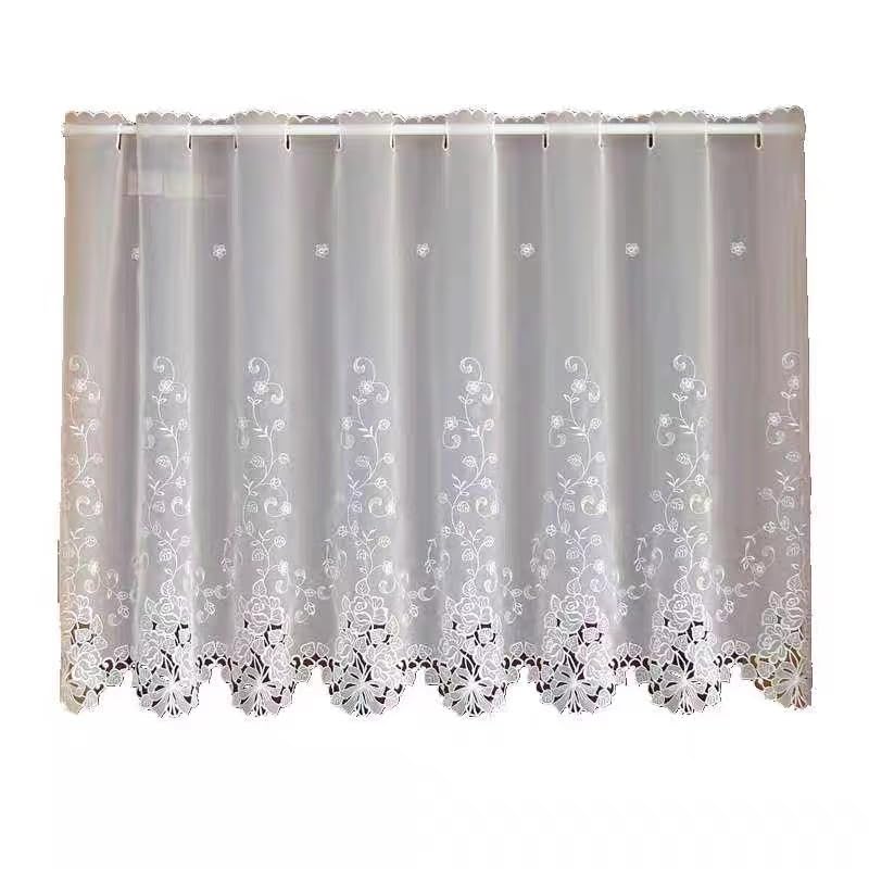 Transparente Baumwoll Gardine - Halbvorhang Im Amerikanischen Landhausstil