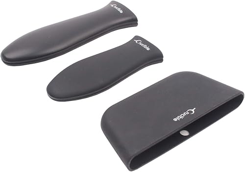 Miniatura 6 de Soportes de silicona para mango caliente, paquete de 3 mezclados (negro)