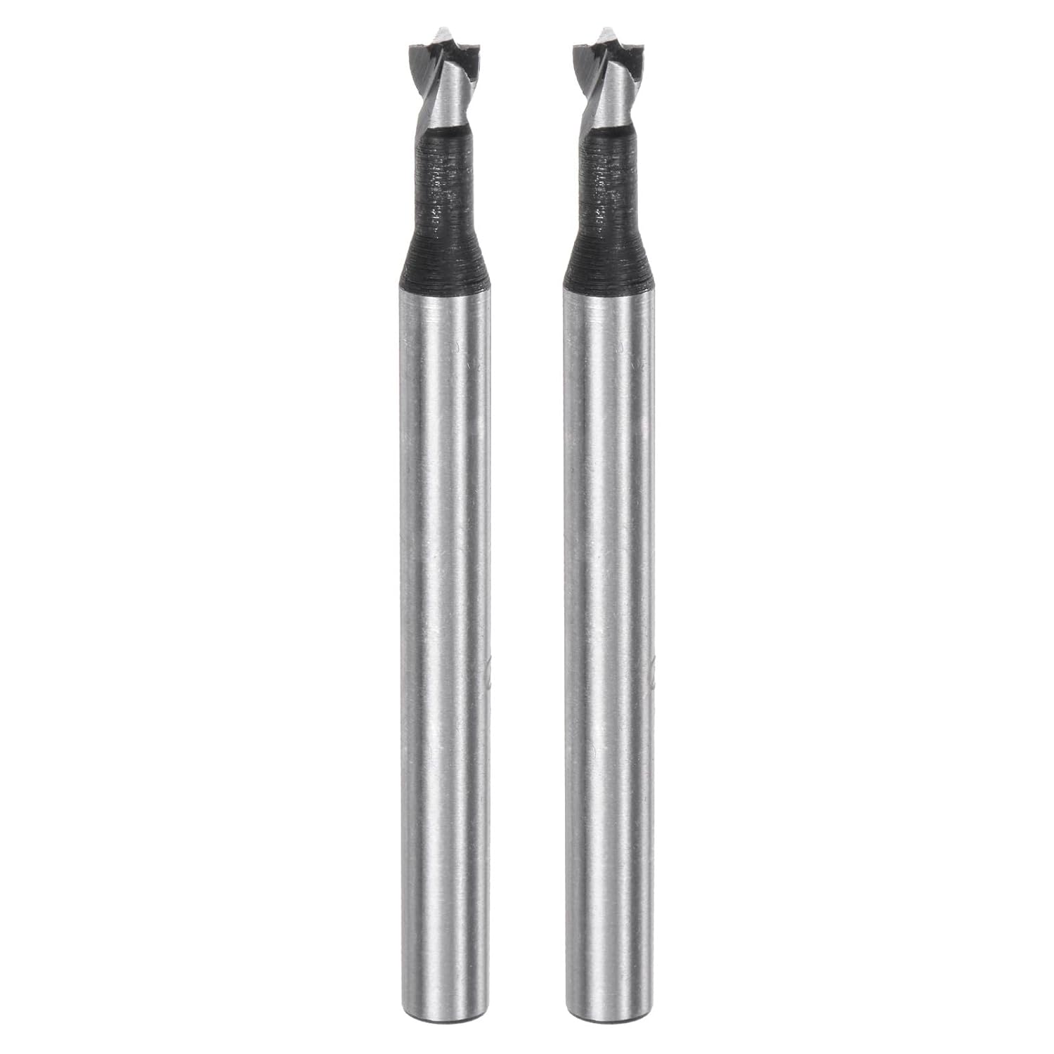 HARFINGTON 2pcs Forstner Drill Bit 1/4"(6mm) Dia High-Speed Steel Forstner Bit with Round Shank for Hard Wood Soft Wood Plywood Plastic Drilling Hole Saw Woodworking Hinge Cutter Tool